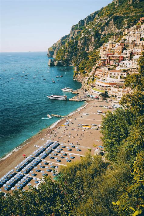 famous beach in positano.